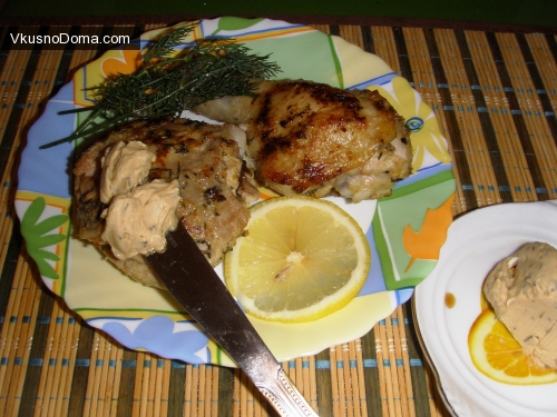 курица в лимонно-чесночном маринаде с тимьяном