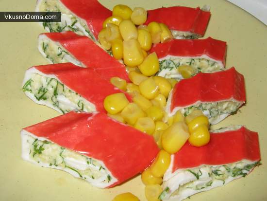 крабовые палочки с сыром